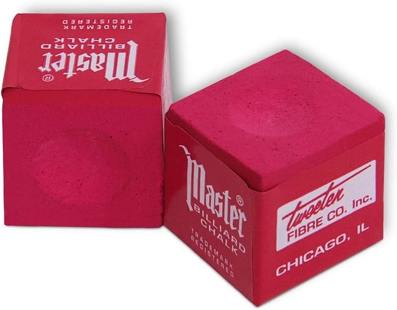 Master Chalk Master Billiard Pool Cue Chalk Premium Quality - 1 Dozen - Made in The USA + 2 pcs of Quality Billiard Pool Table Spots by Tweeten Fibre Co. - Image 2